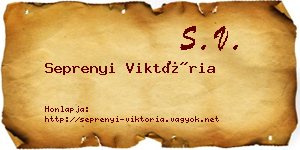 Seprenyi Viktória névjegykártya