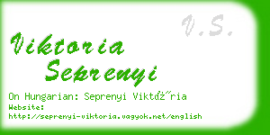 viktoria seprenyi business card